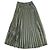 Autre Marque Falda Larga Plisada de Terciopelo OD82SKT039ME Gris - vista 2