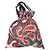 Autre Marque Borsa a spalla reversibile in cotone batik africano MANDRAKE Rosa Blu - vista 2