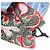 Autre Marque Borsa a spalla reversibile in cotone batik africano MANDRAKE Rosa Blu - vista 5