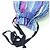 Autre Marque Borsa a spalla reversibile in cotone batik africano MANDRAKE Rosa Blu - vista 7