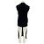 Top lungo nero davanti maniche corte Phoebe Philo - vista 2