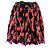 Falda corta estampada roja y negra Louis Vuitton Negro