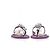 Jimmy Choo Sandali viola con strass Porpora - vista 4