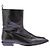 Stivaletti in pelle nera a punta Massimo Dutti Nero - vista 2