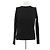Top in maglia nera a maniche lunghe Courreges Nero
