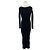 Courreges Langes Samtkleid in Schwarz - Ansicht 2