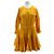 Autre Marque MISA Kurzes oranges Kleid mit langen Ärmeln XS