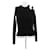 Blumarine Schwarzer Pullover mit freiem Schulter  - Ansicht 1