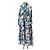 Paul & Joe Blaues Blumen Maxi Kleid Viscose