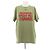 Camiseta Off White verde de algodão com letras