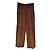 La Prestic Ouiston Pantalón de terciopelo marrón de seda Castaño