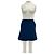 Autre Marque Gonna corta AZI blu navy in cotone M/L