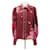 Camisa de seda estampada burdeos Zimmermann