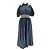 Autre Marque Vestido midi negro VIVETTA con detalles bordados de algodón
