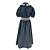 Autre Marque Vestido midi negro VIVETTA con detalles bordados de algodón - vista 2