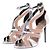 Barbara Bui Bicolor High Heels Silber