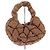 Autre Marque Borsa a spalla in rafia Marrone