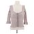 Louis Vuitton Top gris perla de cachemira y seda