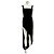 Autre Marque NDS Asymmetrisches schwarzes Samtkleid mit Trägern