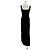 Autre Marque NDS Asymmetrisches schwarzes Samtkleid mit Trägern - Ansicht 2