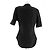 Camiseta negra de algodón con hombreras Attico Negro - vista 2