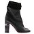 Botines de tacón Chanel en cuero negro - vista 2