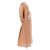 Vestido corto Magali Pascal de lino marrón con bordado blanco Castaño - vista 3