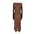 Zimmermann Strickkleid in Bronze Midi mit Langarm und Gürtel Braun - Ansicht 2