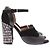 Sandali Marni in suede nero con perline - vista 2
