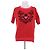 Camiseta roja estampada de algodón Christian Lacroix