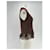 Autre Marque SIMONA CORSELLINI Ärmelloser Pullover mit Fransen Braun - Ansicht 3