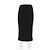 Falda midi a rayas negras Courreges Negro