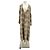 Autre Marque Abito sarong Natacha beige e nero a maniche lunghe