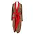 Autre Marque LA DOUBLE J Wollcardigan lang Camel und Rot Kamel