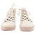 Baskets espadrilles Céline en cuir tissé blanc - vue 4