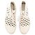 Baskets espadrilles Céline en cuir tissé blanc - vue 6