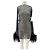 Autre Marque Abito con strass e piume Nero