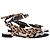 Sandali piatti Dior stampa leopardata scamosciati e pelliccia beige 38 - vista 2