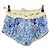 Autre Marque Pantaloncini in seta blu POUPETTE ST BARTH - vista 2