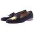 Stubbs & Wootton Mocassini in velluto blu marino sole e luna Blu navy