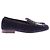 Stubbs & Wootton Mocassini in velluto blu marino sole e luna Blu navy - vista 2