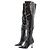 Autre Marque Botas de tacón de cuero charol Negro