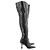 Autre Marque Botas de tacón de cuero charol Negro - vista 2