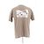 Autre Marque Camiseta ADISH marrom de algodão com logo branco - vista 2