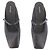Mule Frame Denim in pelle nera con punta quadrata Nero - vista 6