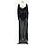 Autre Marque Abito nero con strass e body integrato