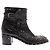 Botines Laurence Dacade de cuero negro con tacón de tachuelas - vista 2