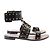 Sandali Dior in pelle nera con borchie dorate Nero - vista 2