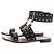 Sandali Dior in pelle nera con borchie dorate Nero - vista 3