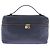 Loro Piana Borsa a mano in pelle marina Blu navy